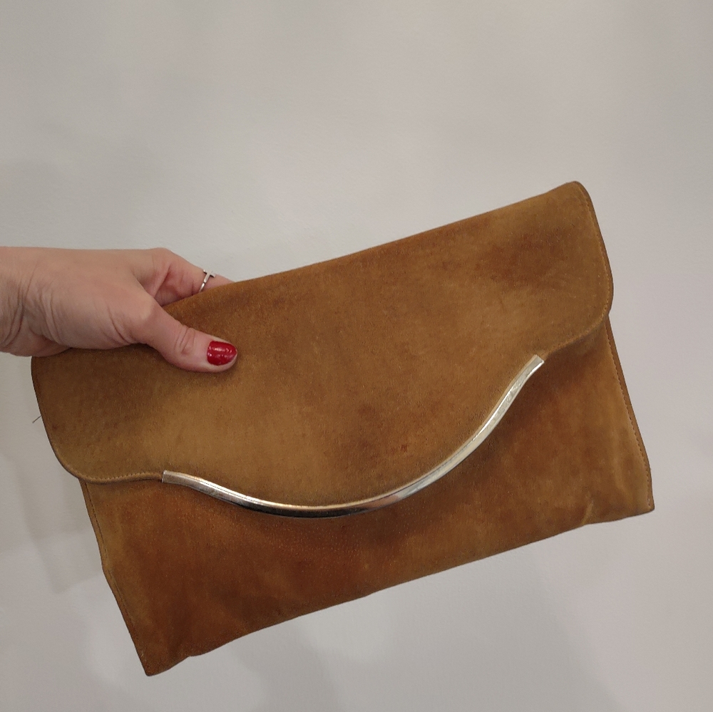 Vintage suede clutch
